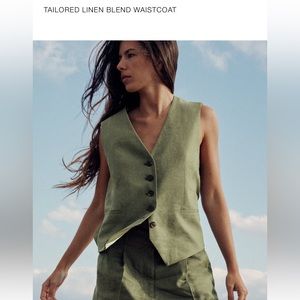 Zara Linen Blend Waistcoat